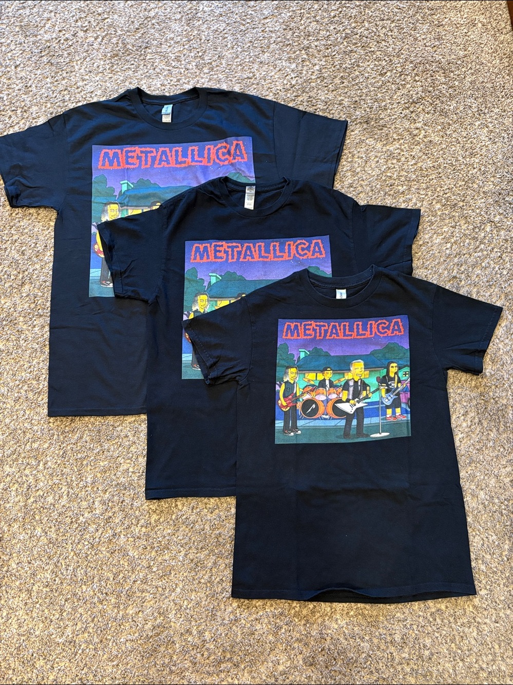 3 Metallica Simpson T-shirts